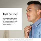 THORNE Multi Enzyme – etiquette-produit affichant l absence de allergènes majeurs.