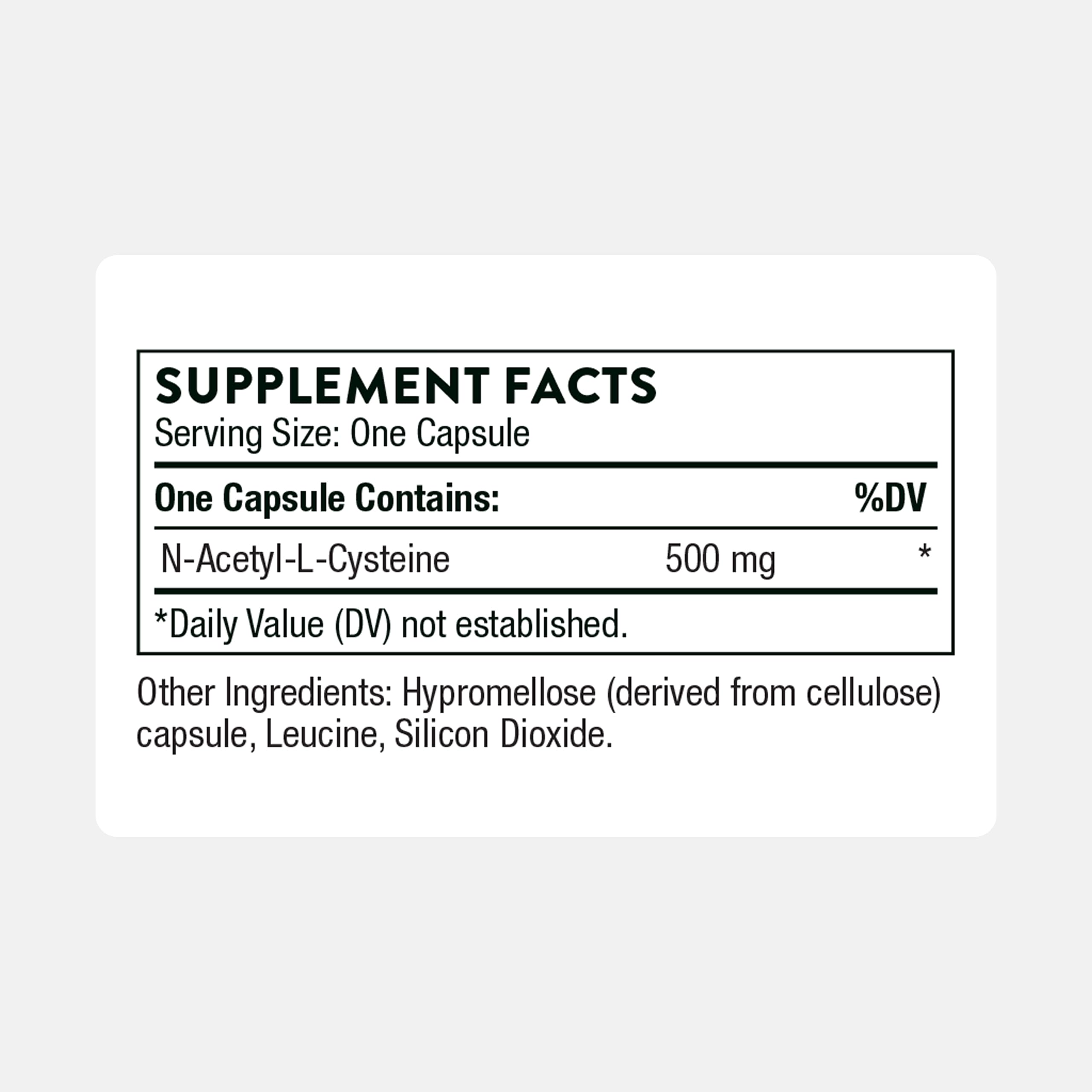 THORNE NAC 500mg boîte : format pratique pour la routine santé