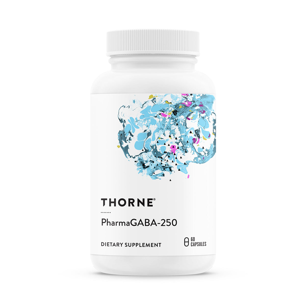 THORNE PharmaGABA-250 sur etiquette claire et fiable