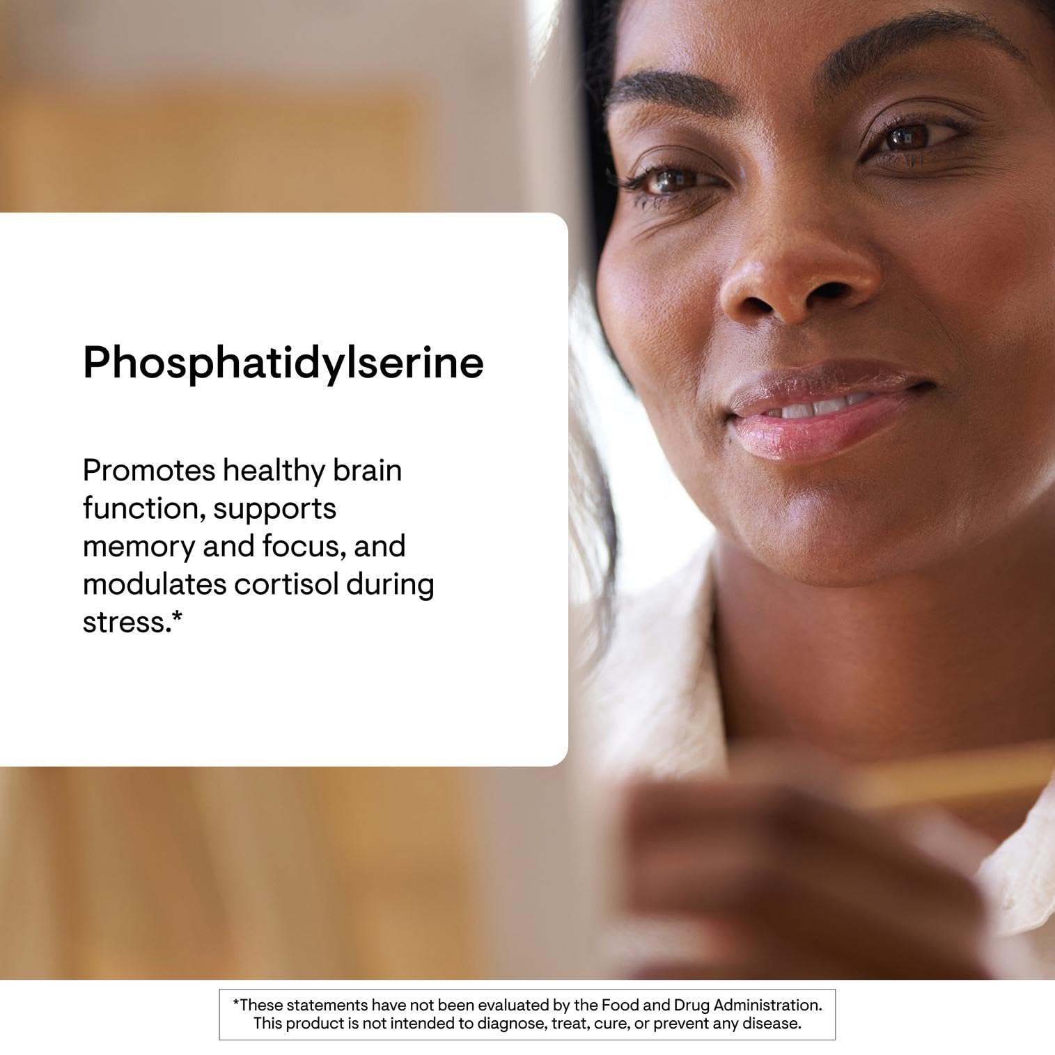 THORNE Phosphatidylserine isolate – étiquette certifiée et garantie de pureté.
