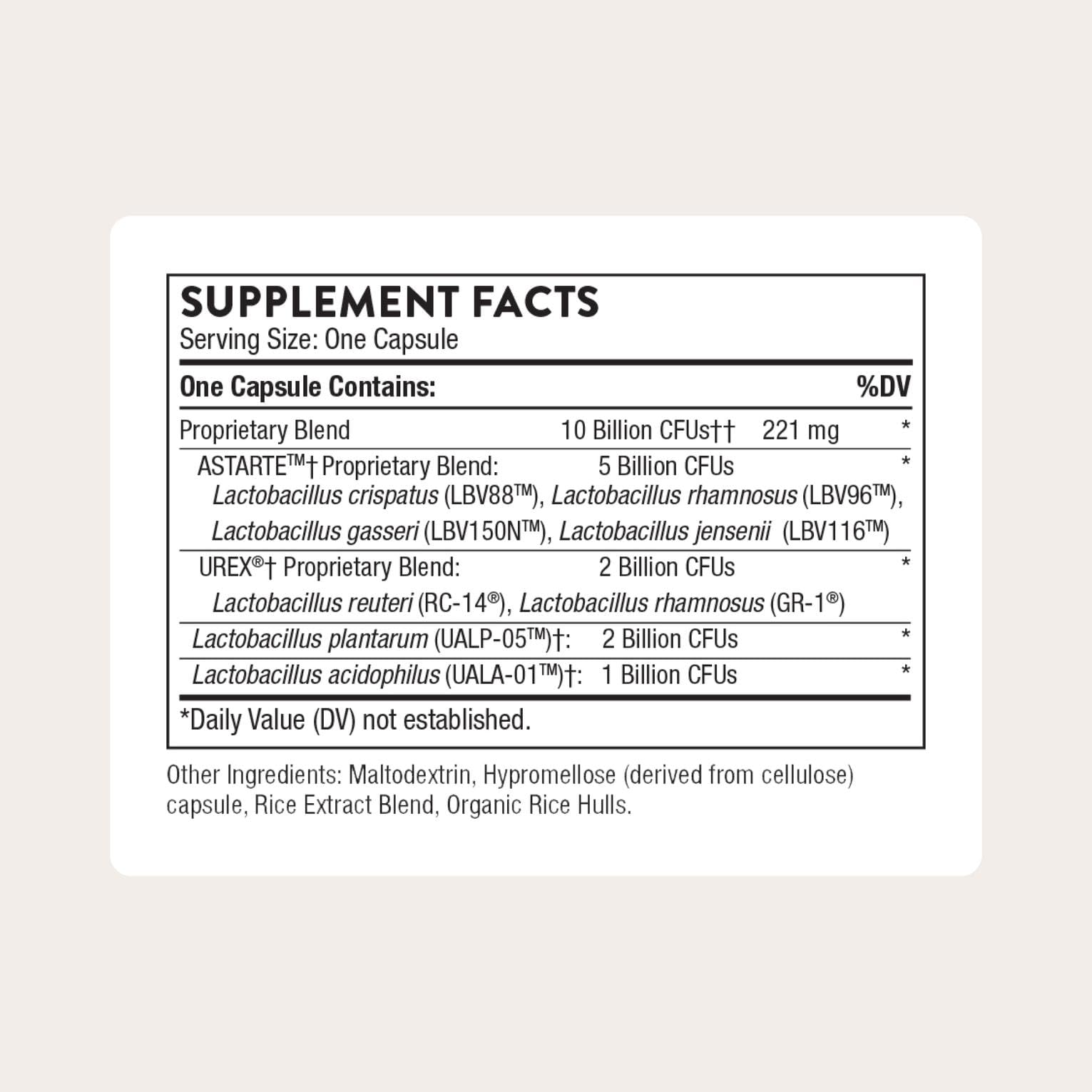 Thorne Probiotique Quotidien Femmes - Capsules faciles à intégrer dans la routine quotidienne.
