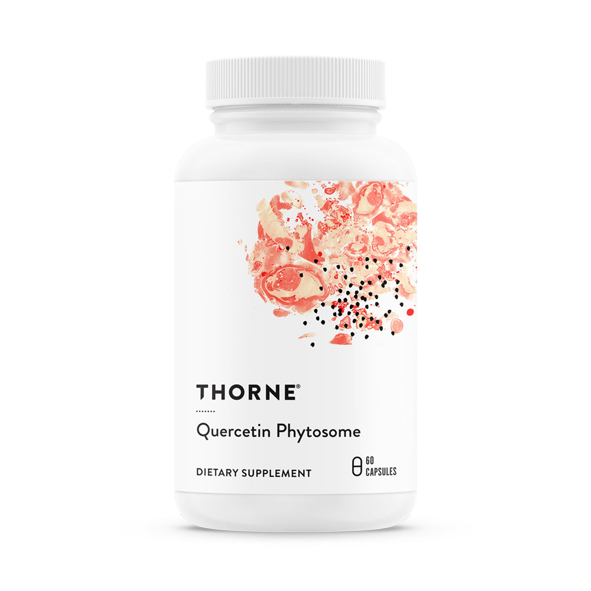 Thorne Quercetin Phytosome sur bouteille, usage quotidien potentiel.
