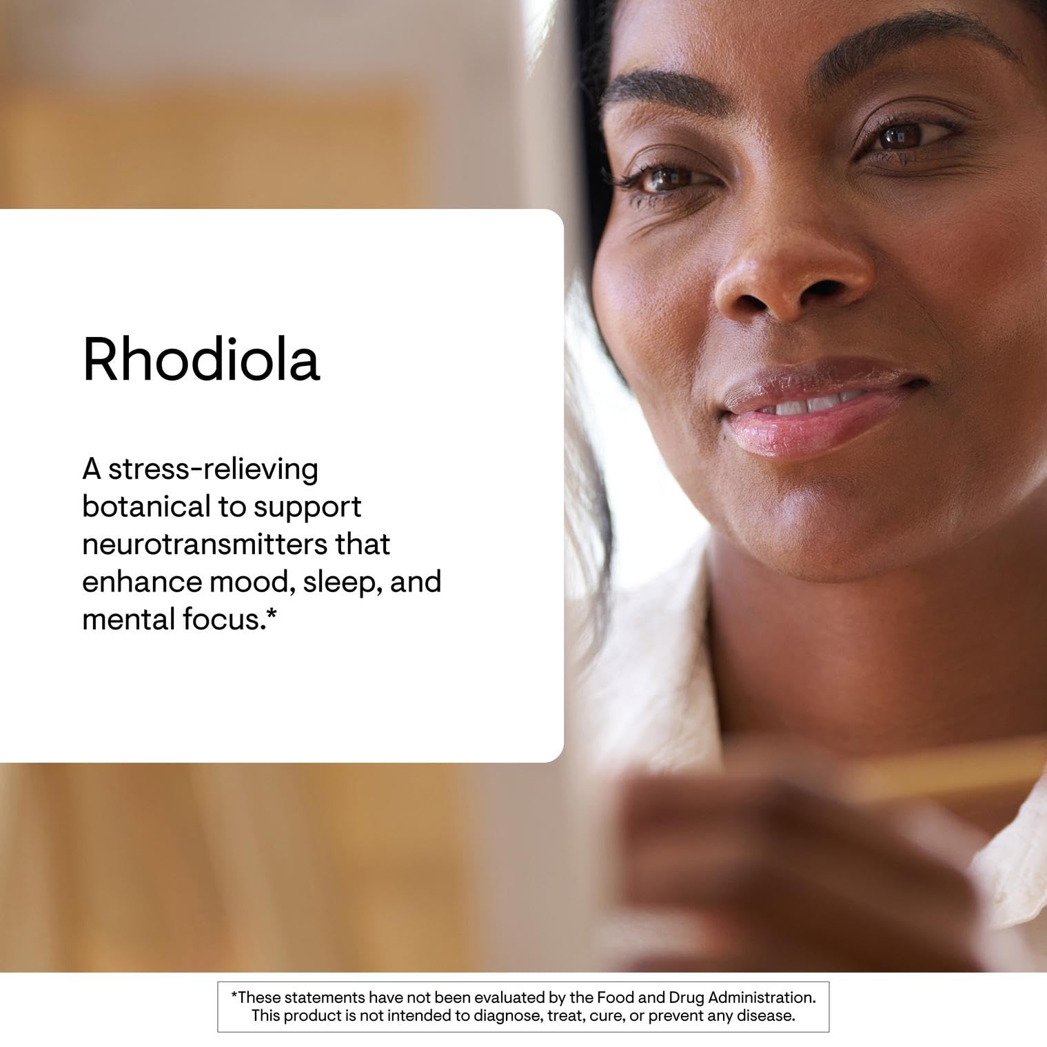 Gros plan sur les gélules Rhodiola THORNE, pratique en routine quotidienne.