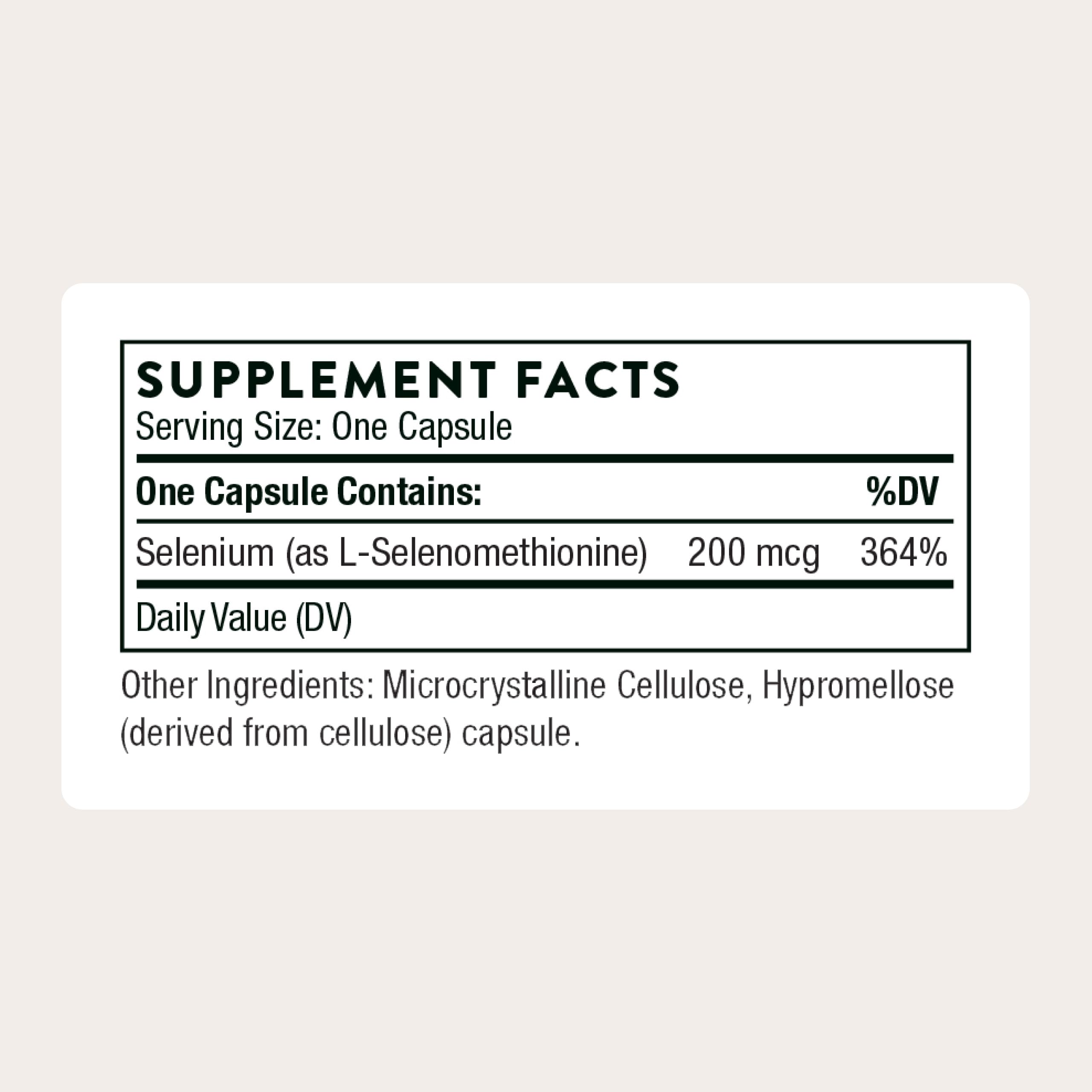 Thorne Sélénium — boîte de 60 capsules prête à l’emploi