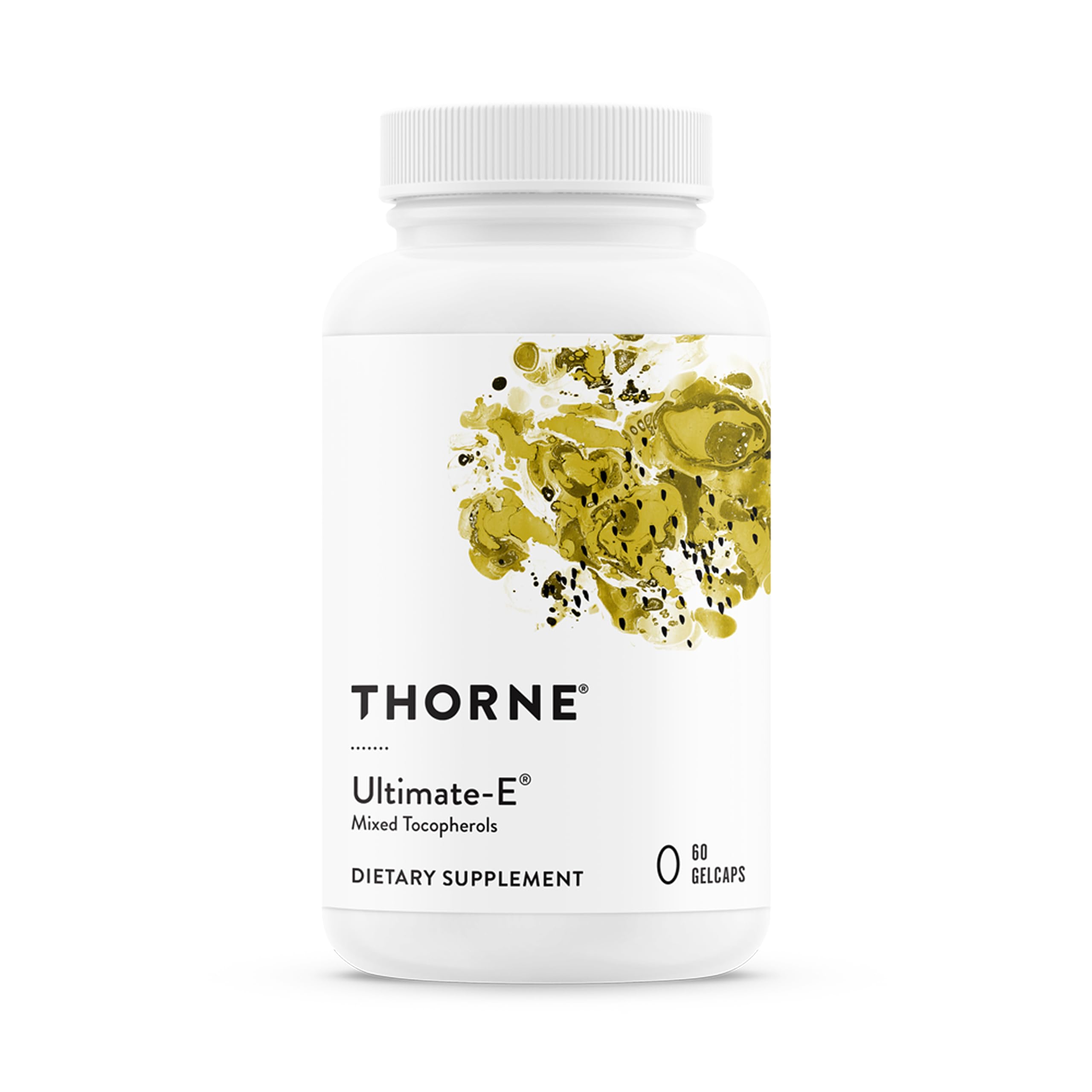 THORNE Ultimate-E : boîte de gélules pratique pour une supplémentation quotidienne naturelle.