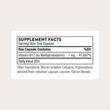 Boîte Thorne B12 sans gluten, lactose et soja.