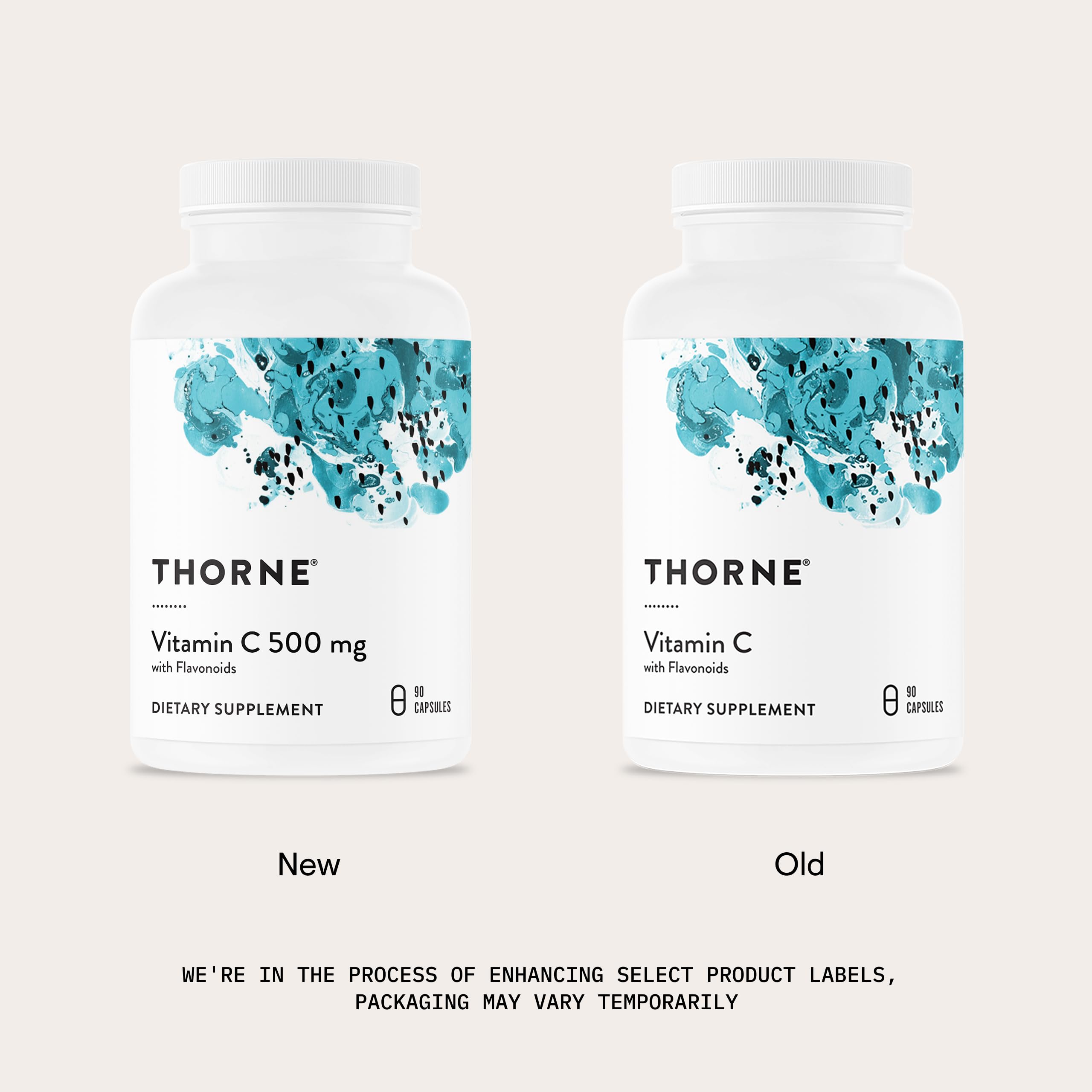 THORNE Vitamine C 500 mg – Bioflavonoïdes d’agrumes pour absorption et antioxydants.