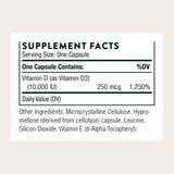THORNE Vitamine D3: gelules 10000 UI, absorption potentiellement supérieure