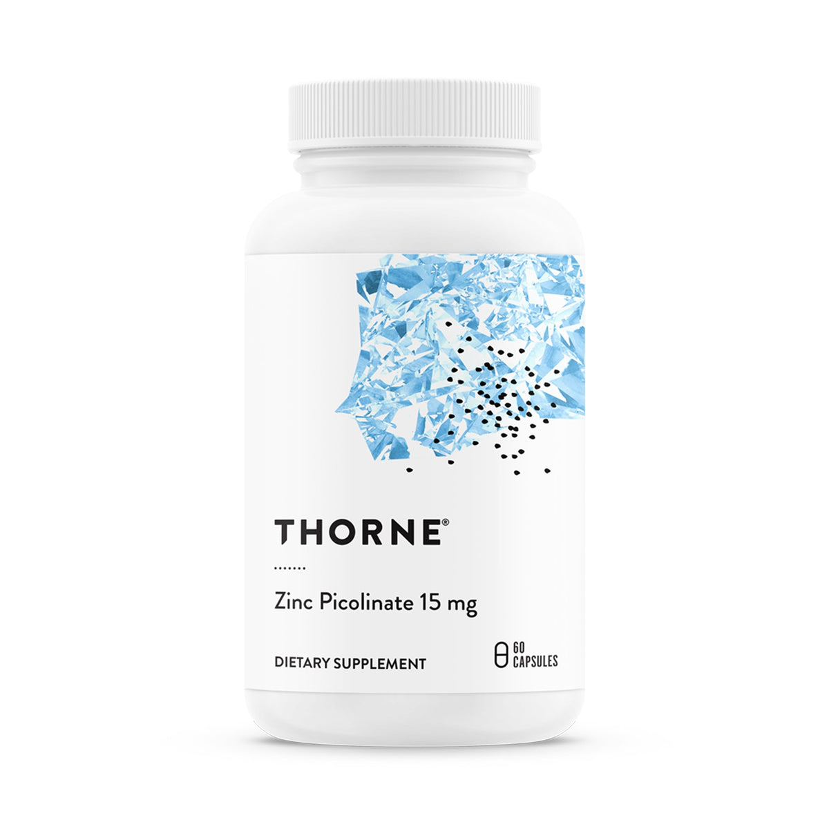 THORNE Zinc Picolinate – Bouteille visible, soutien potentiel au bien-être général