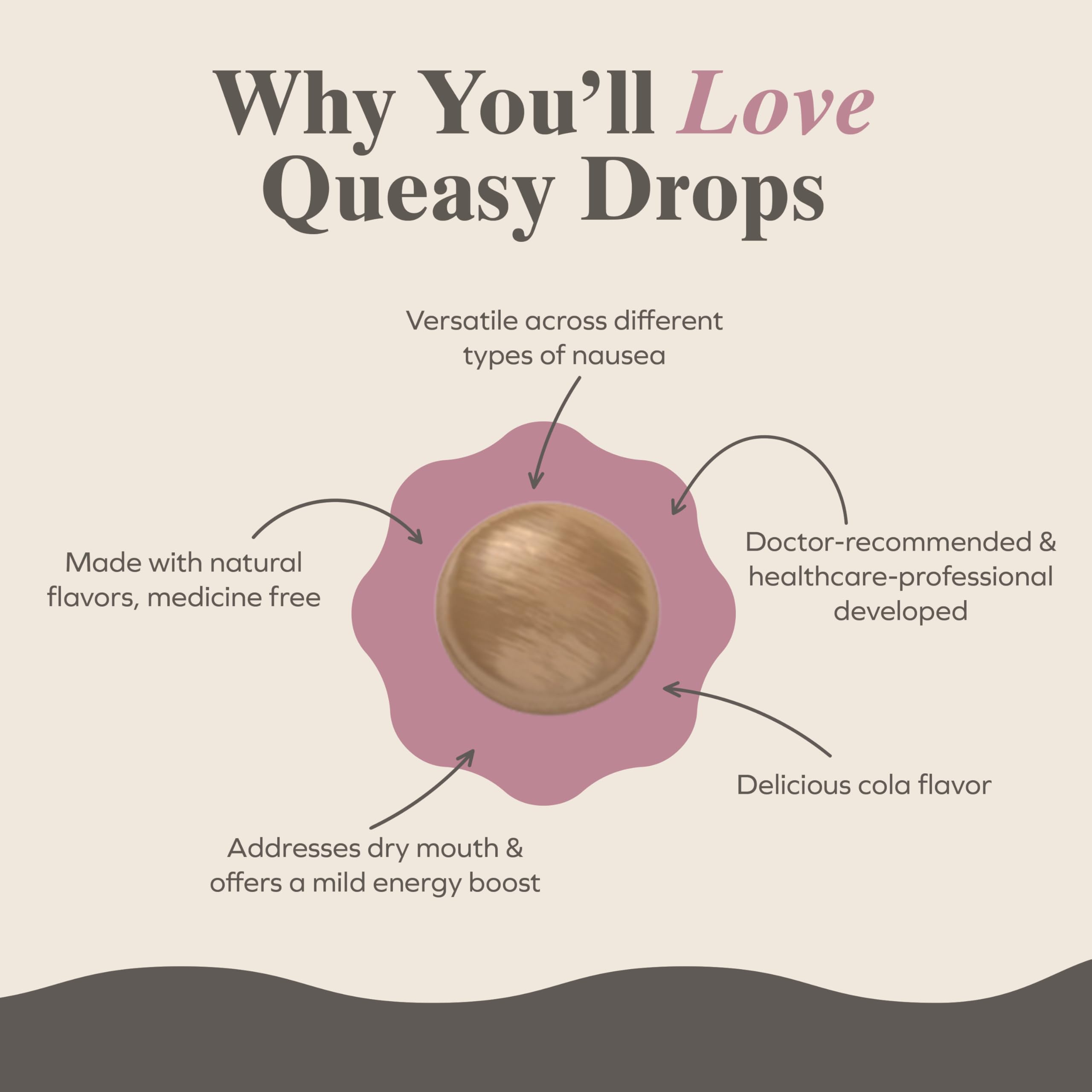 Three Lollies Queasy Drops – texture fondante qui humidifie la bouche.