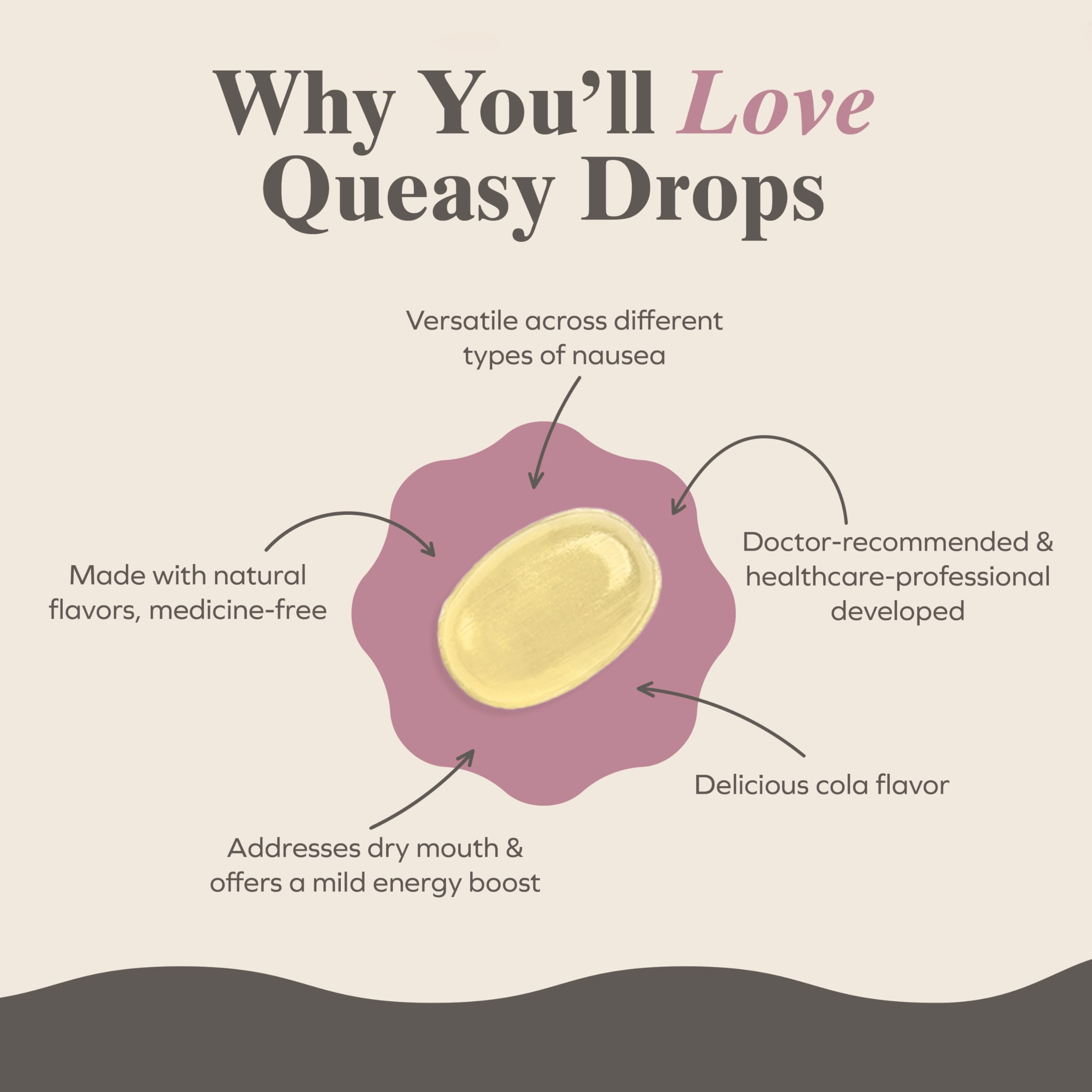 Three Lollies Queasy Drops – emballage 100 pièces, solution durable et pratique.