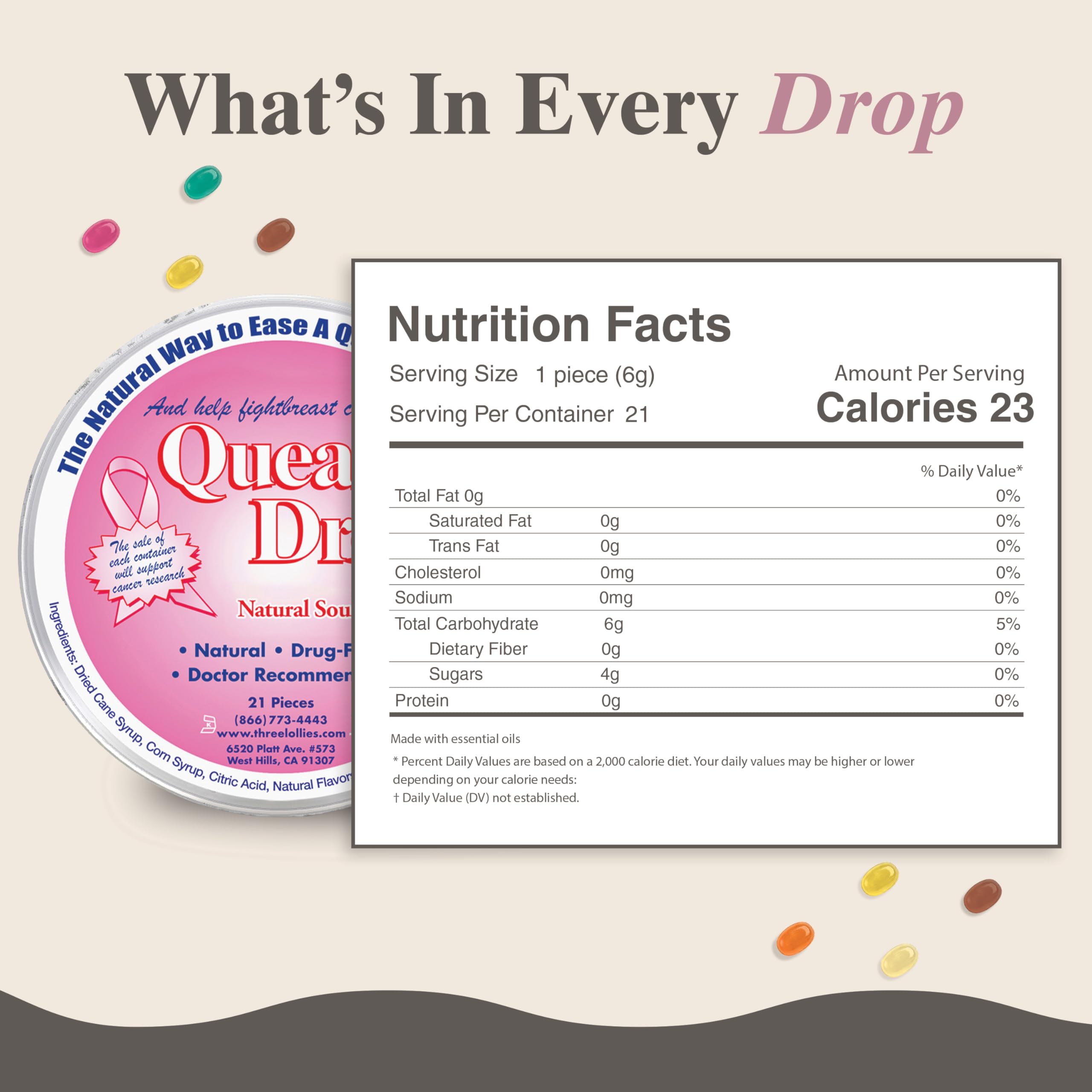 Three Lollies Queasy Drops: ensemble triple pratique pour voyager