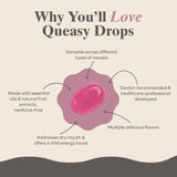 Three Lollies Queasy Drops — goût gingembre, apaise nausée et estomac