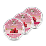 Three Lollies Queasy Drops sans sucre, framboise acide, 21 pastilles, hydratation buccale naturelle.