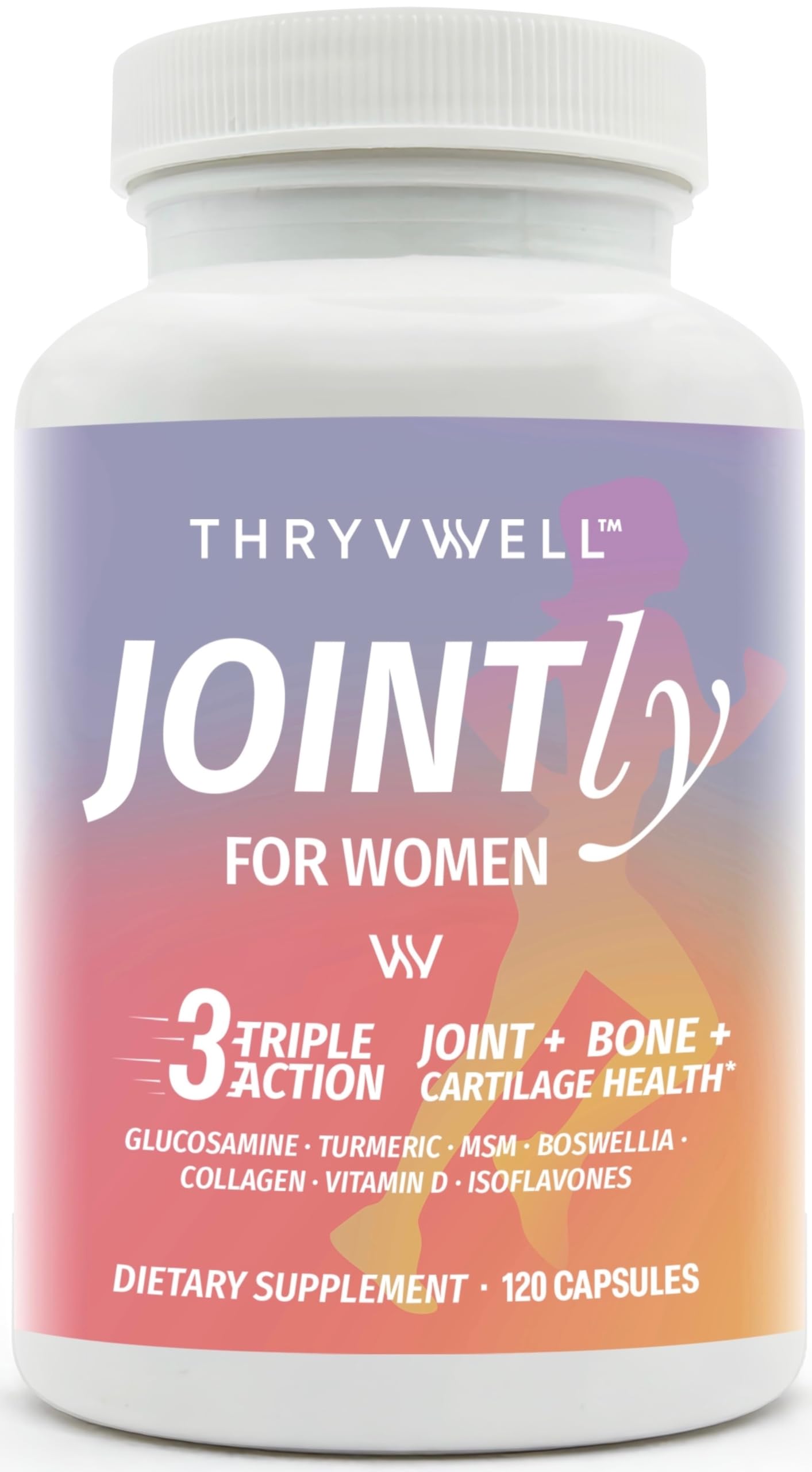 ThryvWell Jointly pour les femmes — Bouteille pratique pour une routine quotidienne d'articulation