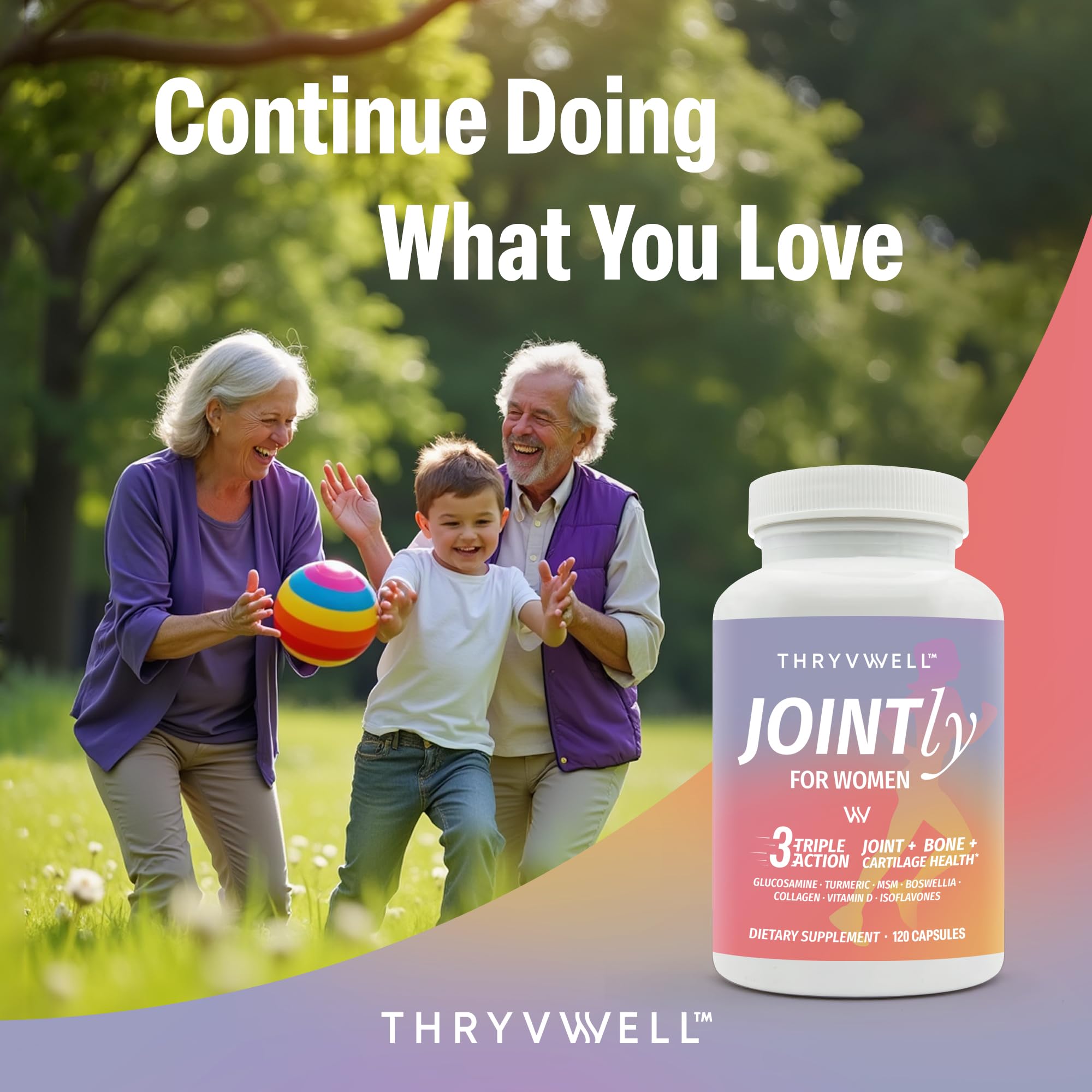 ThryvWell Jointly — Ingrédients actifs comme glucosamine et collagène pour le confort articulaire