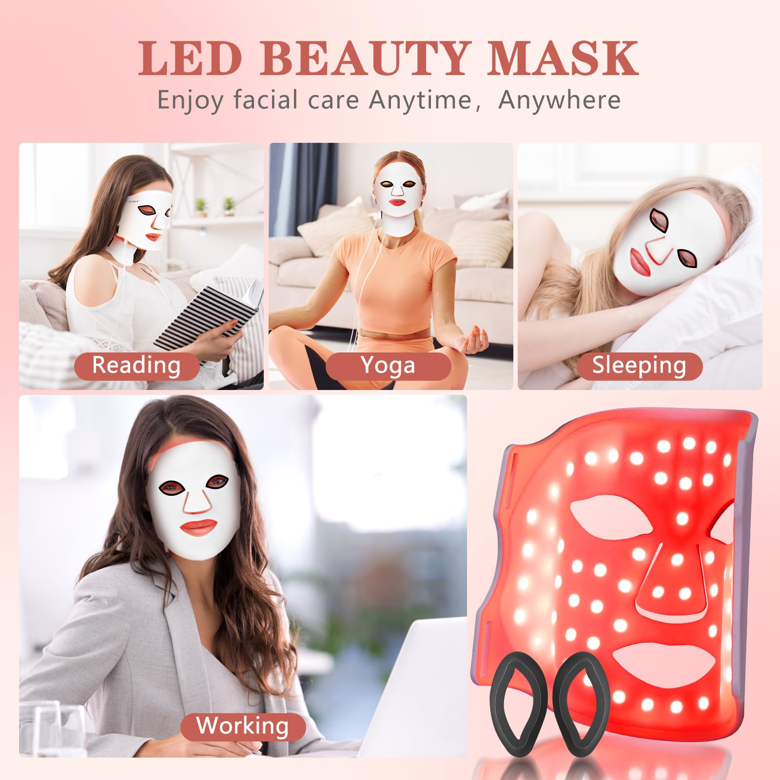Masque THSTPA à DEL visage avec protections oculaires.