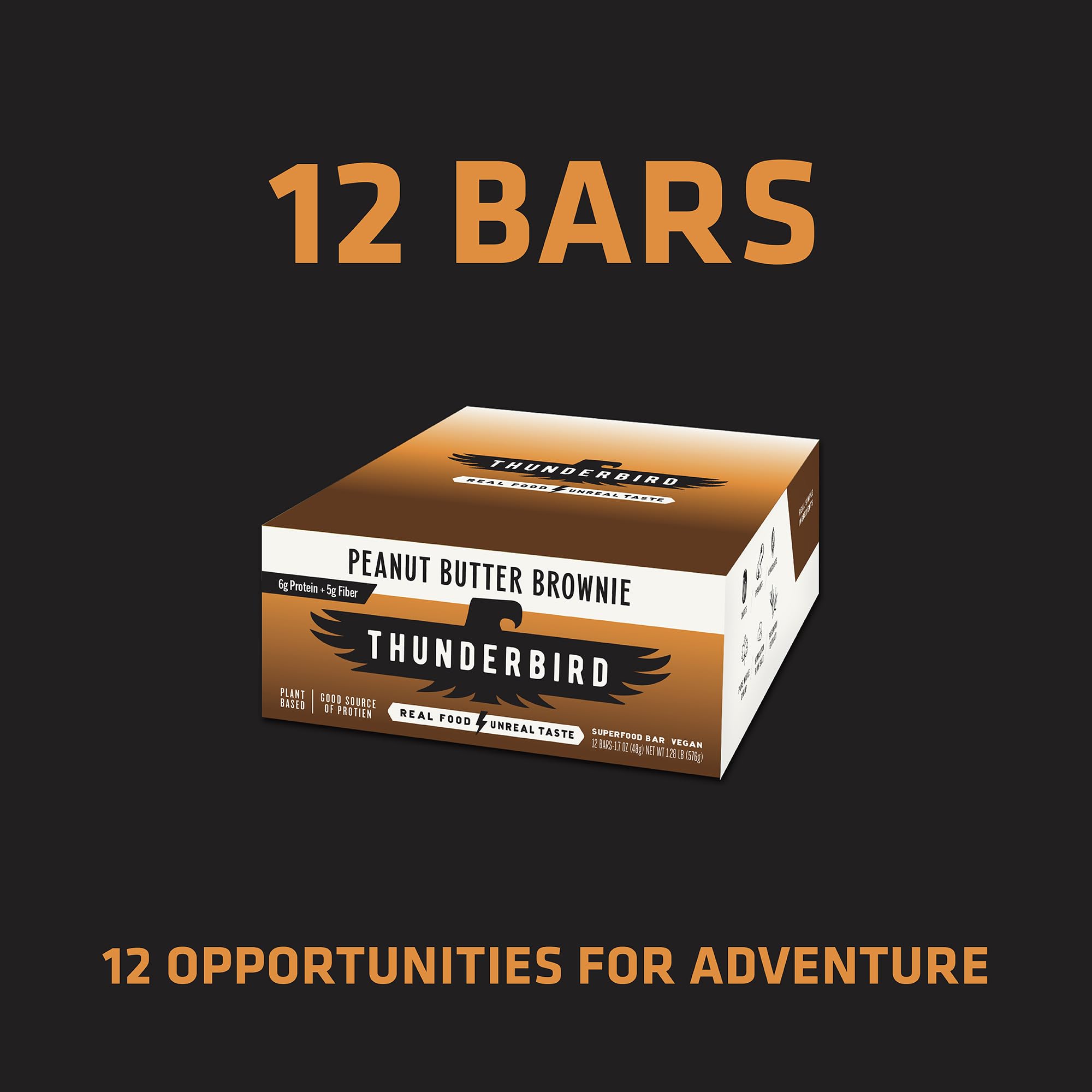 Barre Thunderbird ingrédients-reels noix et amandes, goût authentique et satiété rassurante.