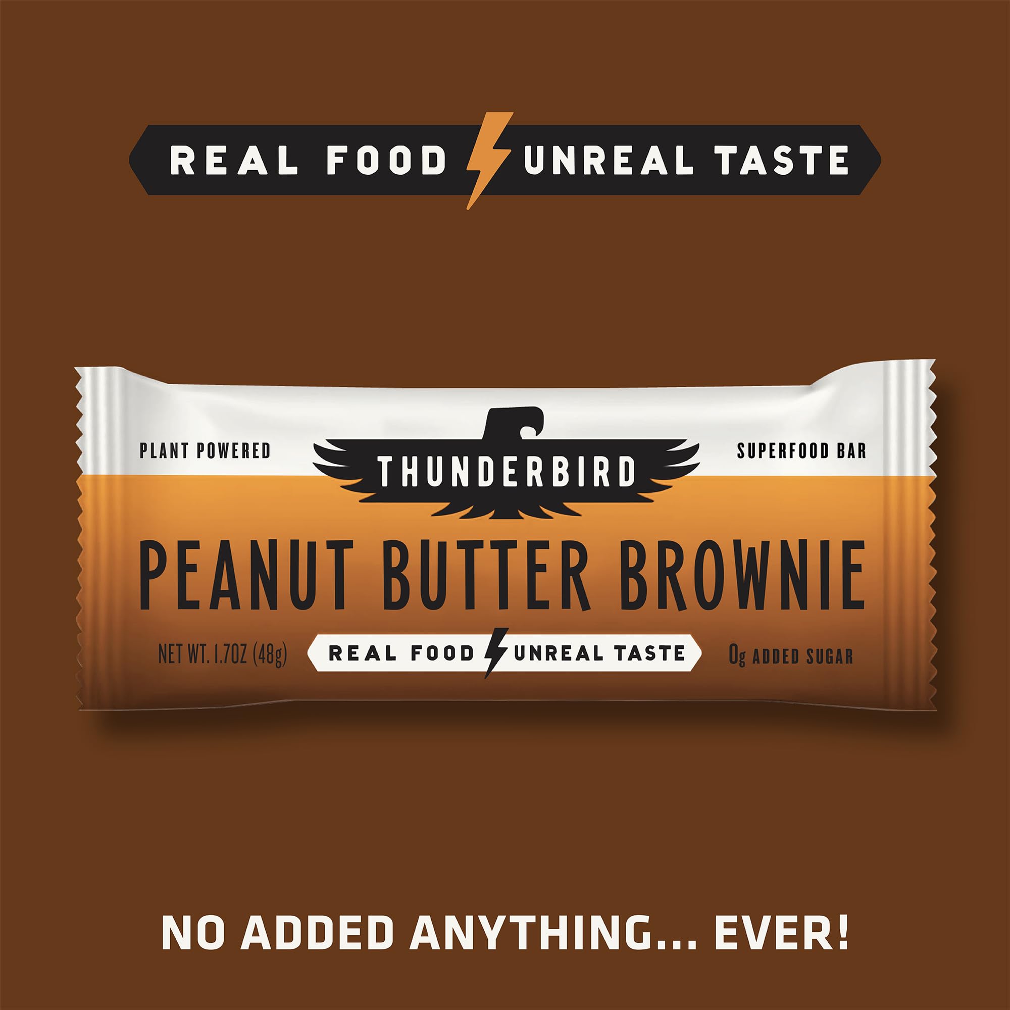 Barre Thunderbird texture chocolat et fruits secs, expérience gourmande et énergisante.