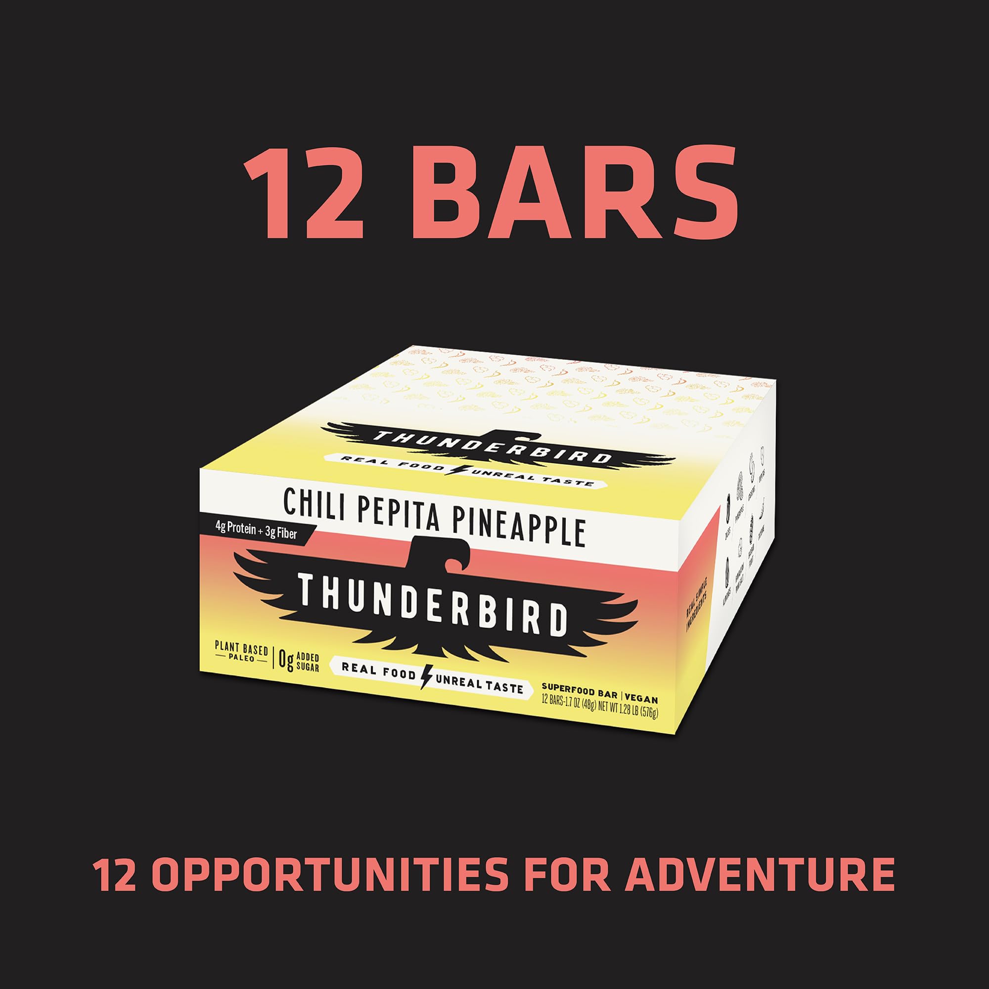 Emballage familial Thunderbird, snack sain pour toutes les journées actives.