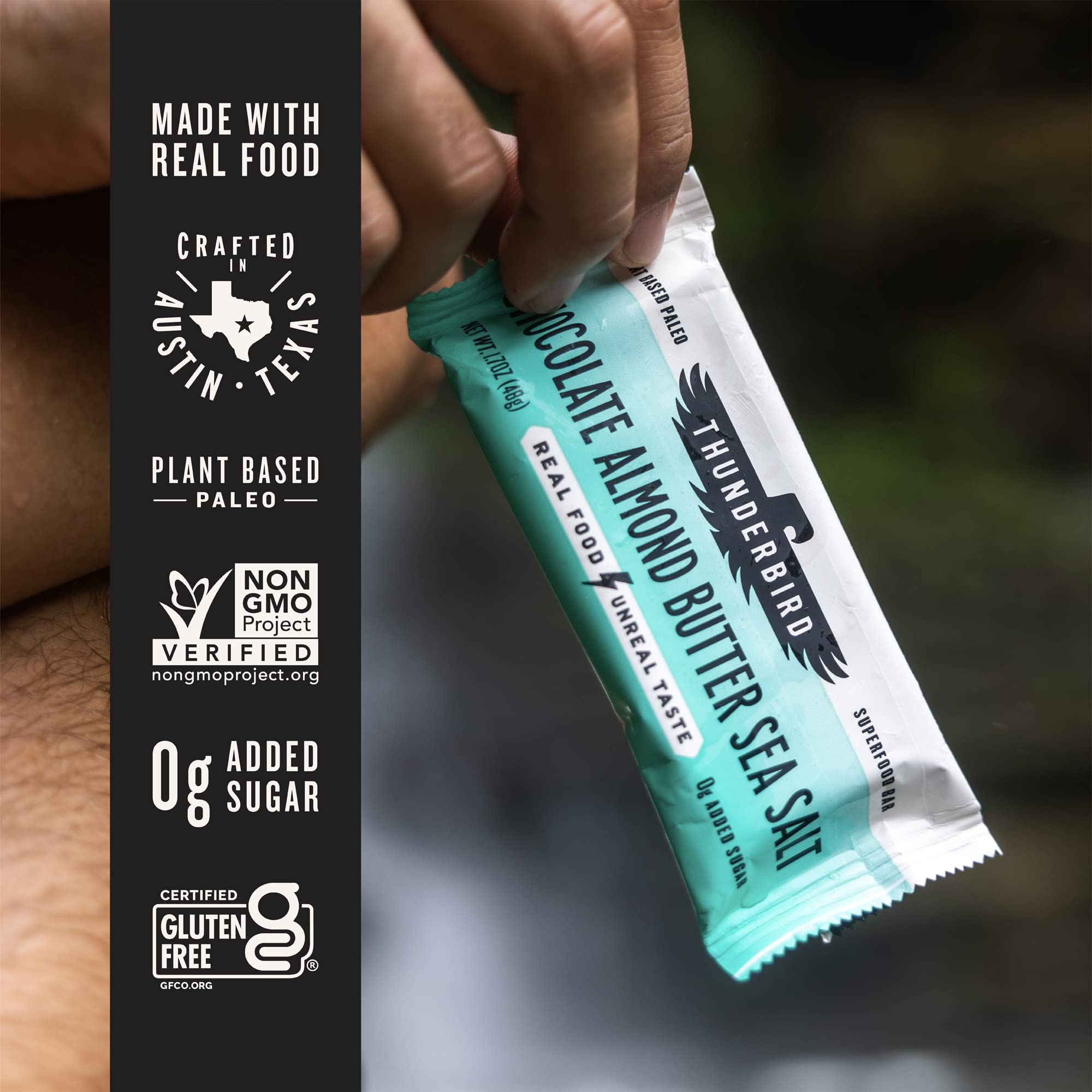 Barre Thunderbird Bars énergie ingrédients dattes noix chia, fibre naturelle