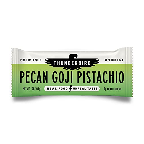 Barre Thunderbird énergie: snack pecan-goji-pistache pour énergie durable au quotidien.