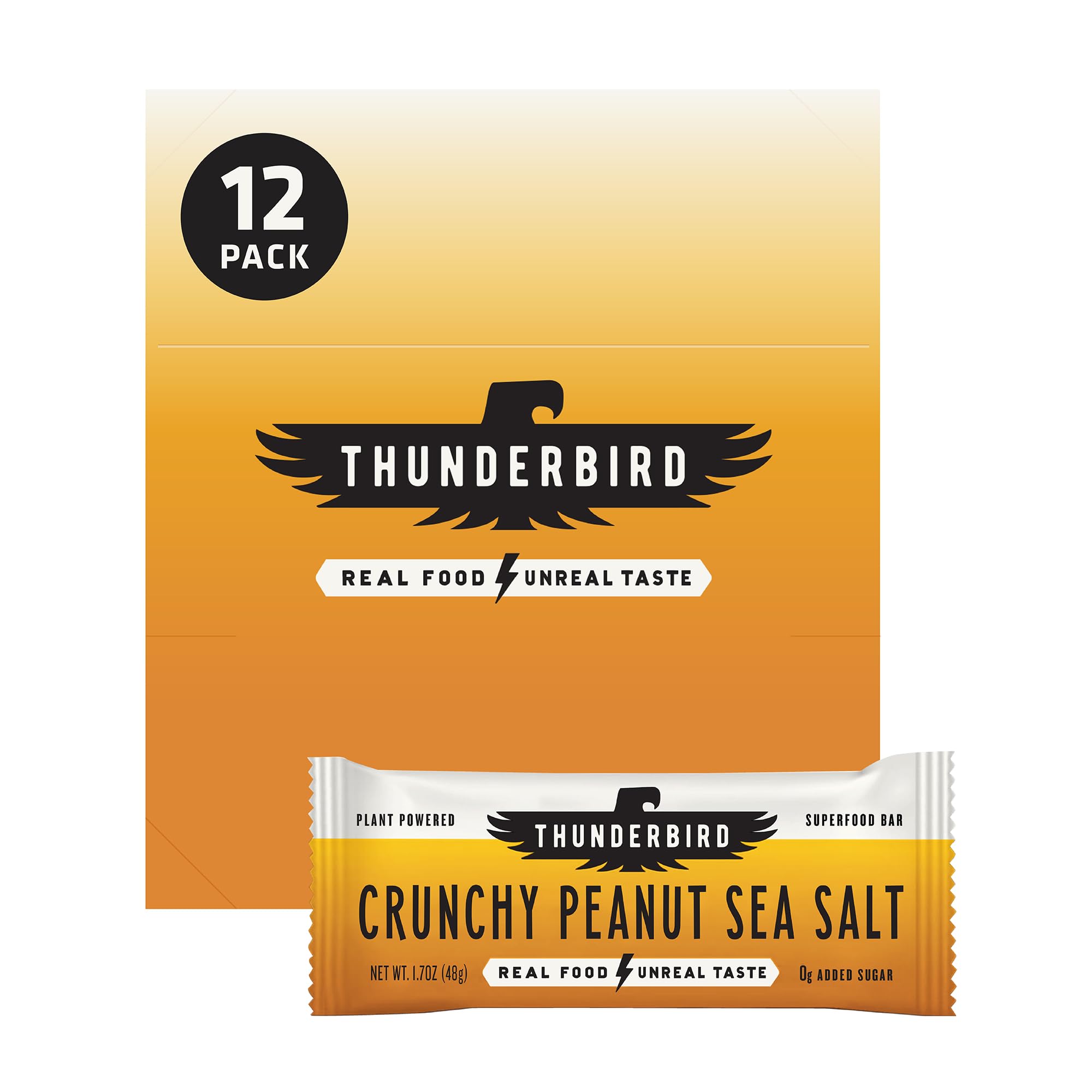 Portion individuelle de 48 g Thunderbird Bars, idéale pour recharge rapide.