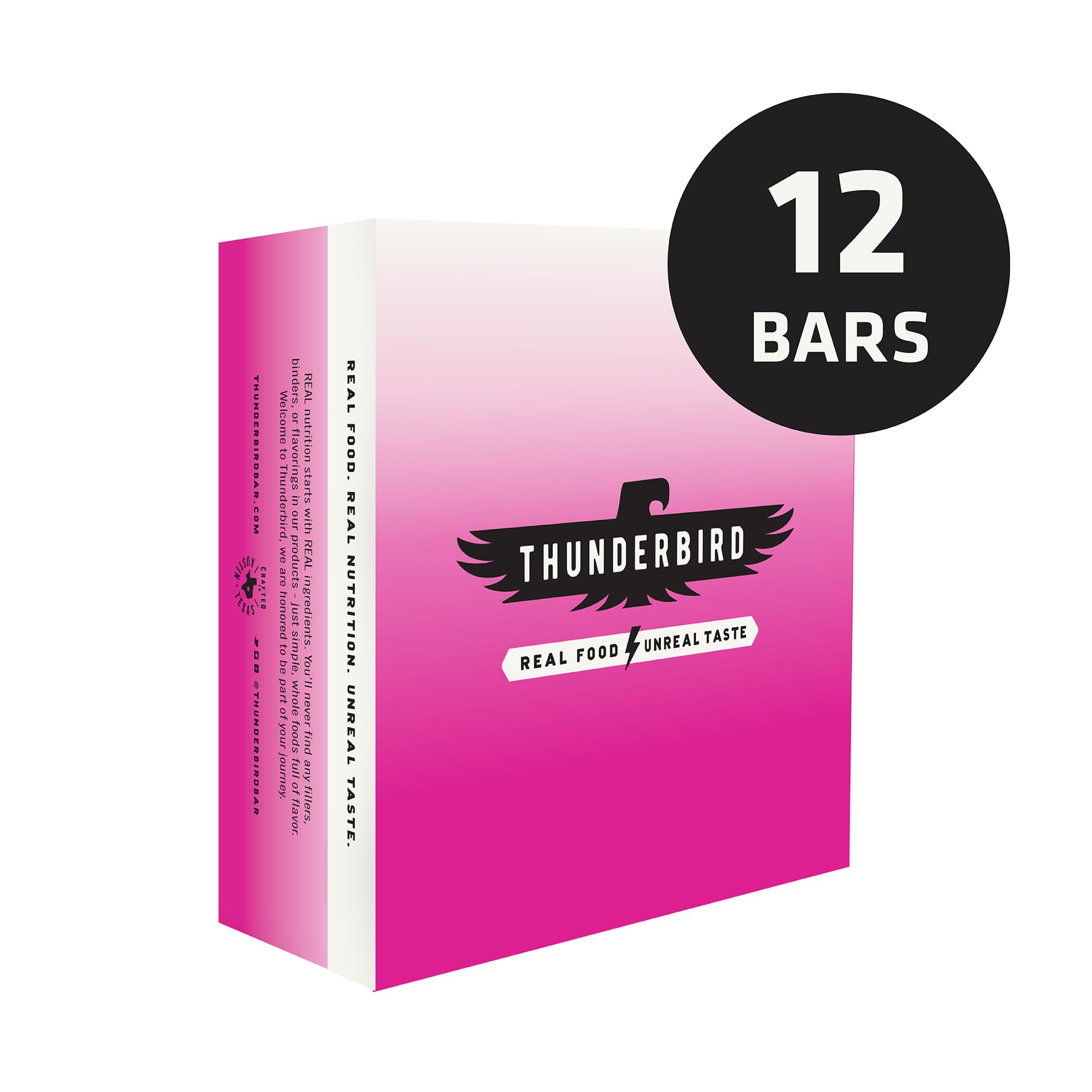 La texture fruits et chocolat des Thunderbird Real Food Bars offre une douceur naturelle.