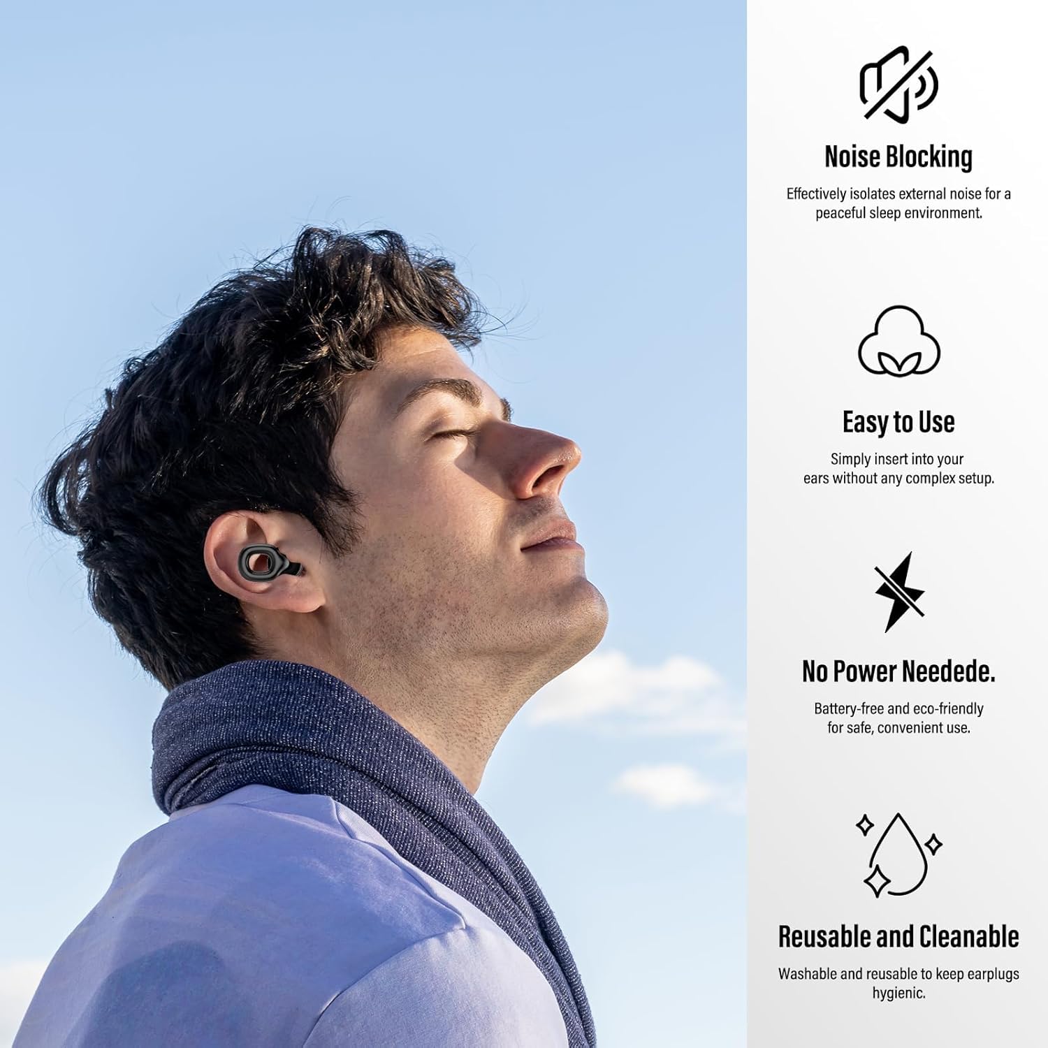Étui portable Thunelec pour transporter les bouchons d'oreilles en voyage.