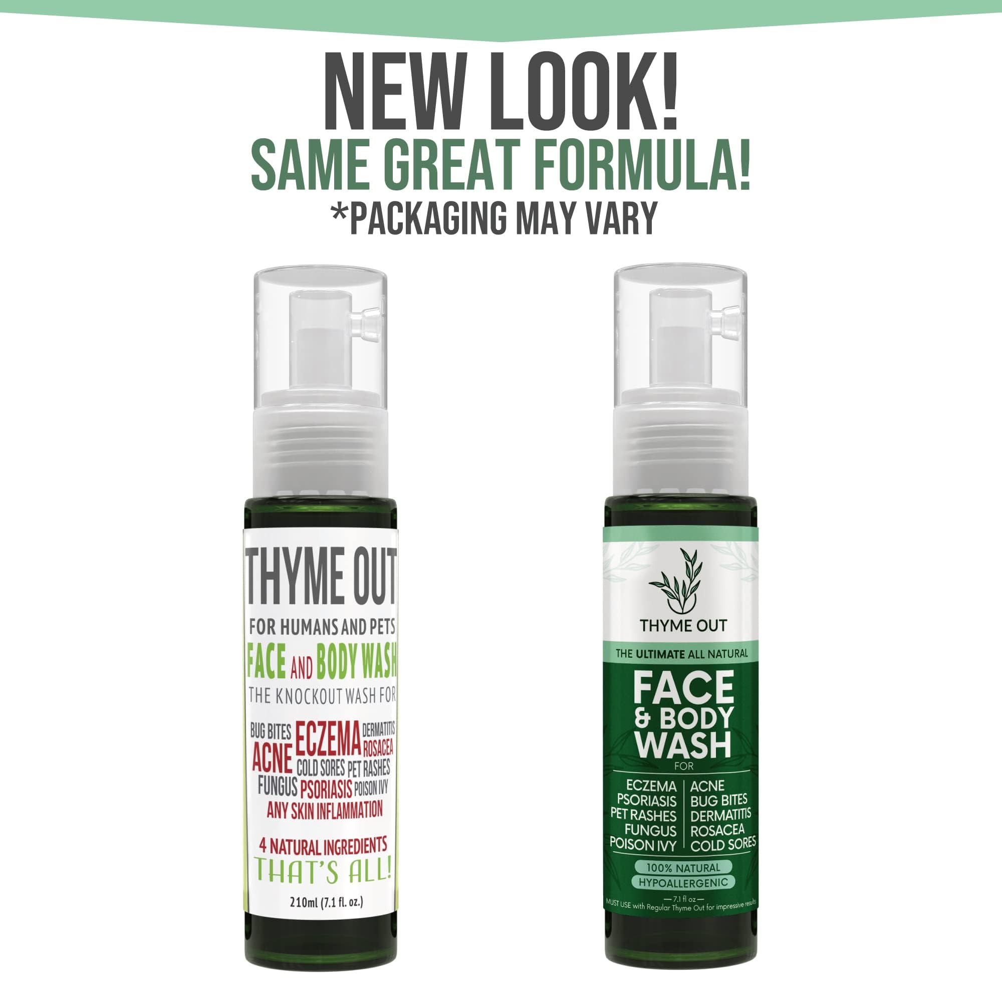 Thyme Out mousse lavante visage, douceur adaptée pour peaux sensibles et sans larmes.