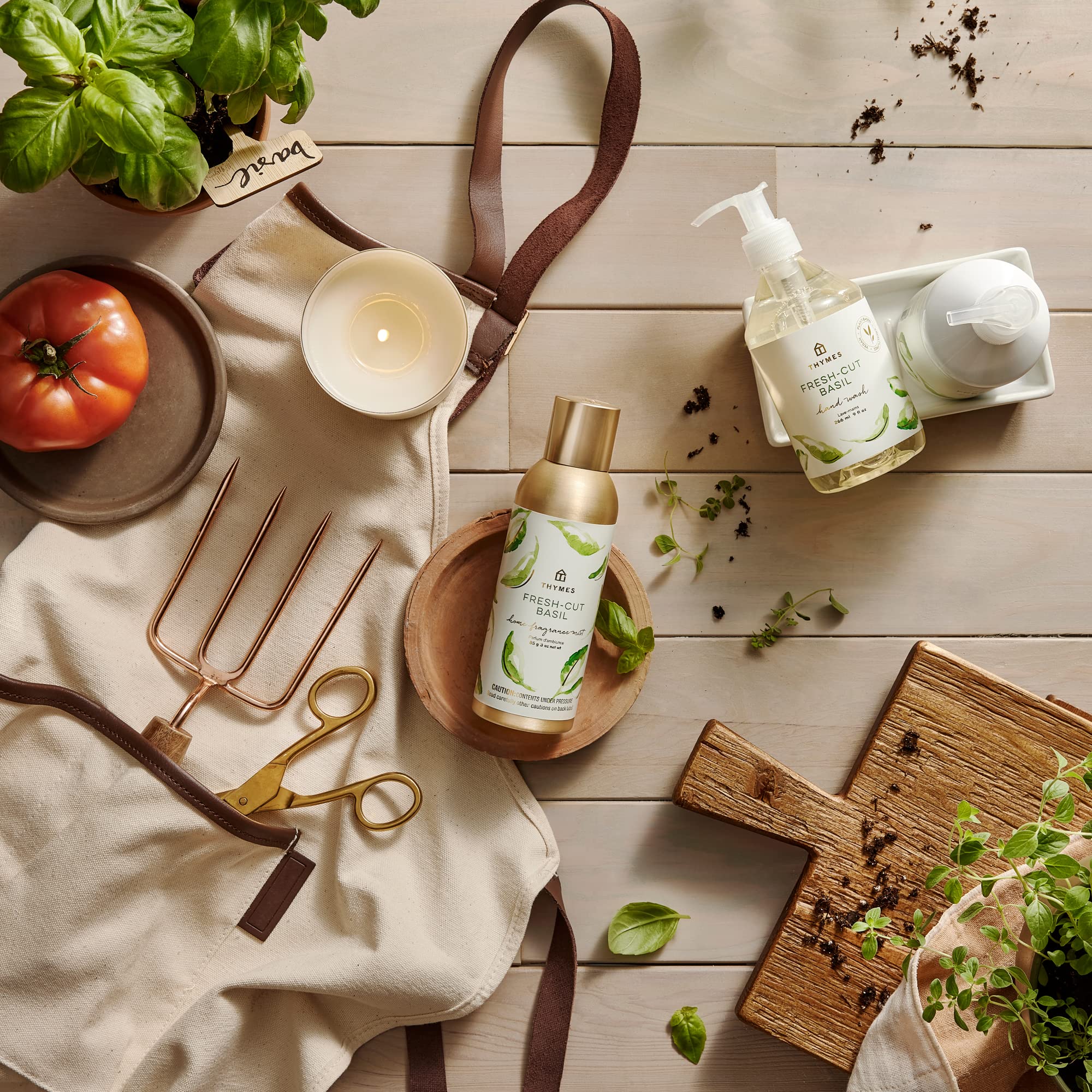 Thymes Notes Basilic Tomate Sauge – parfum vert et revitalisant.