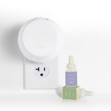 Diffuseur Thymes Pura 4 avec lumière LED douce pour ambiance nocturne.