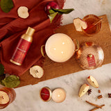 Thymes Simmered Cider Mist — pomme-épices-note : évoque dessert chaud et cocon hivernal
