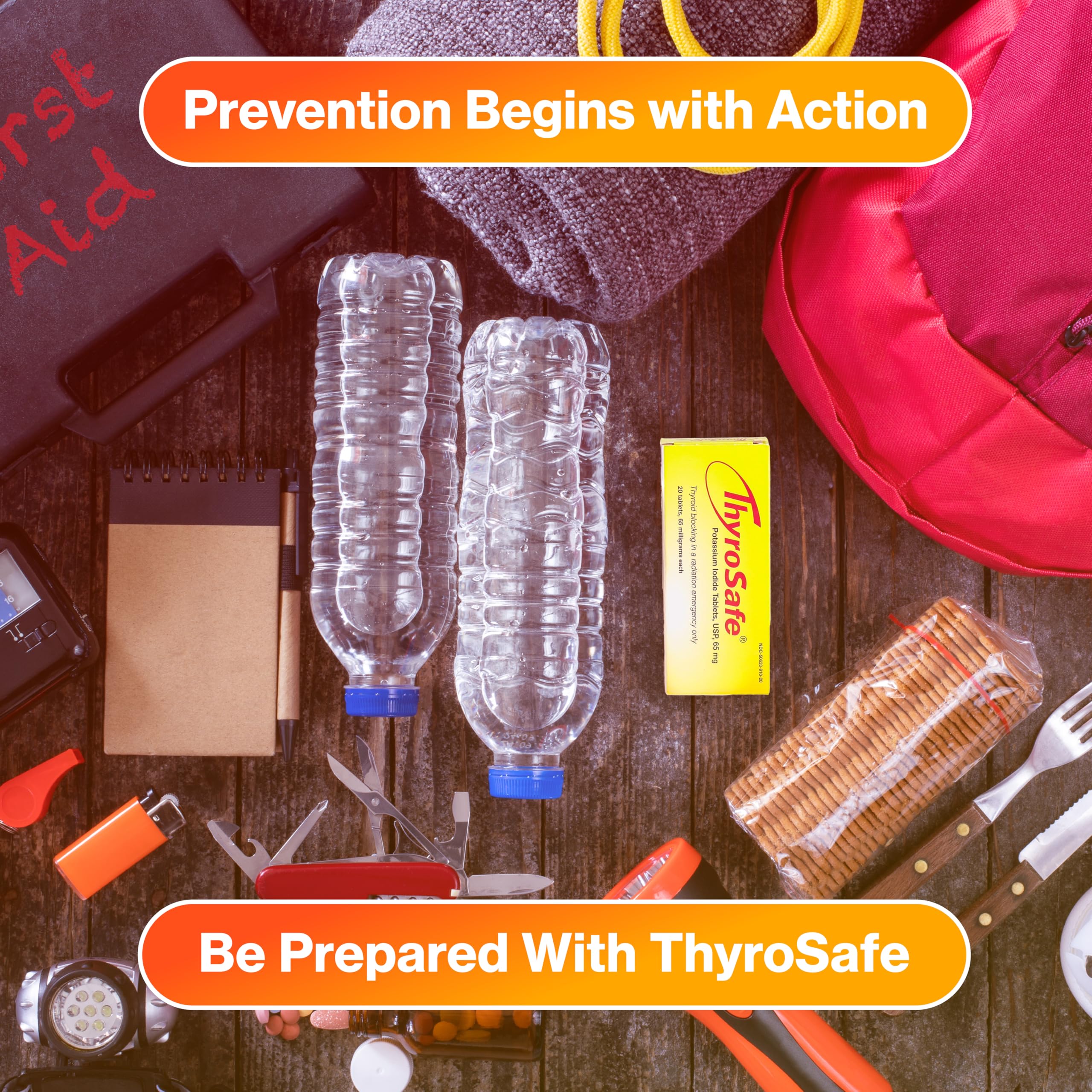 Ensemble ThyroSafe destiné à la préparation familiale et à la sécurité domestique.