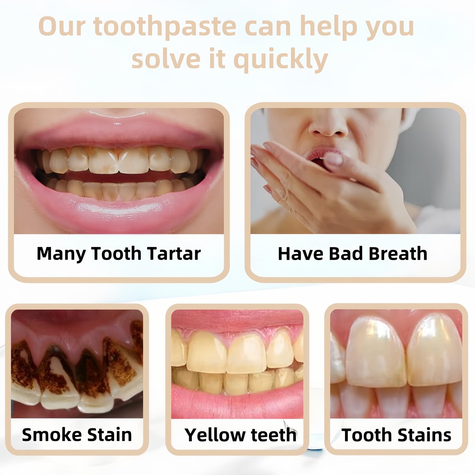 THZCU dentifrice blanchiment teinte apres, image illustrative des résultats potentiels.