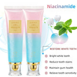THZCU dentifrice senteur pêche menthe, parfum frais et haleine prolongée.