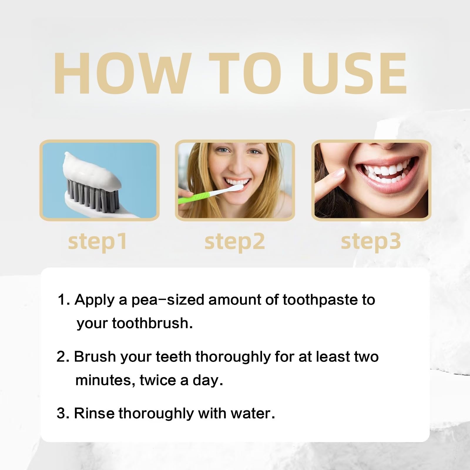 THZCU emballage dentifrice logo, représentation de la marque sur l’emballage.
