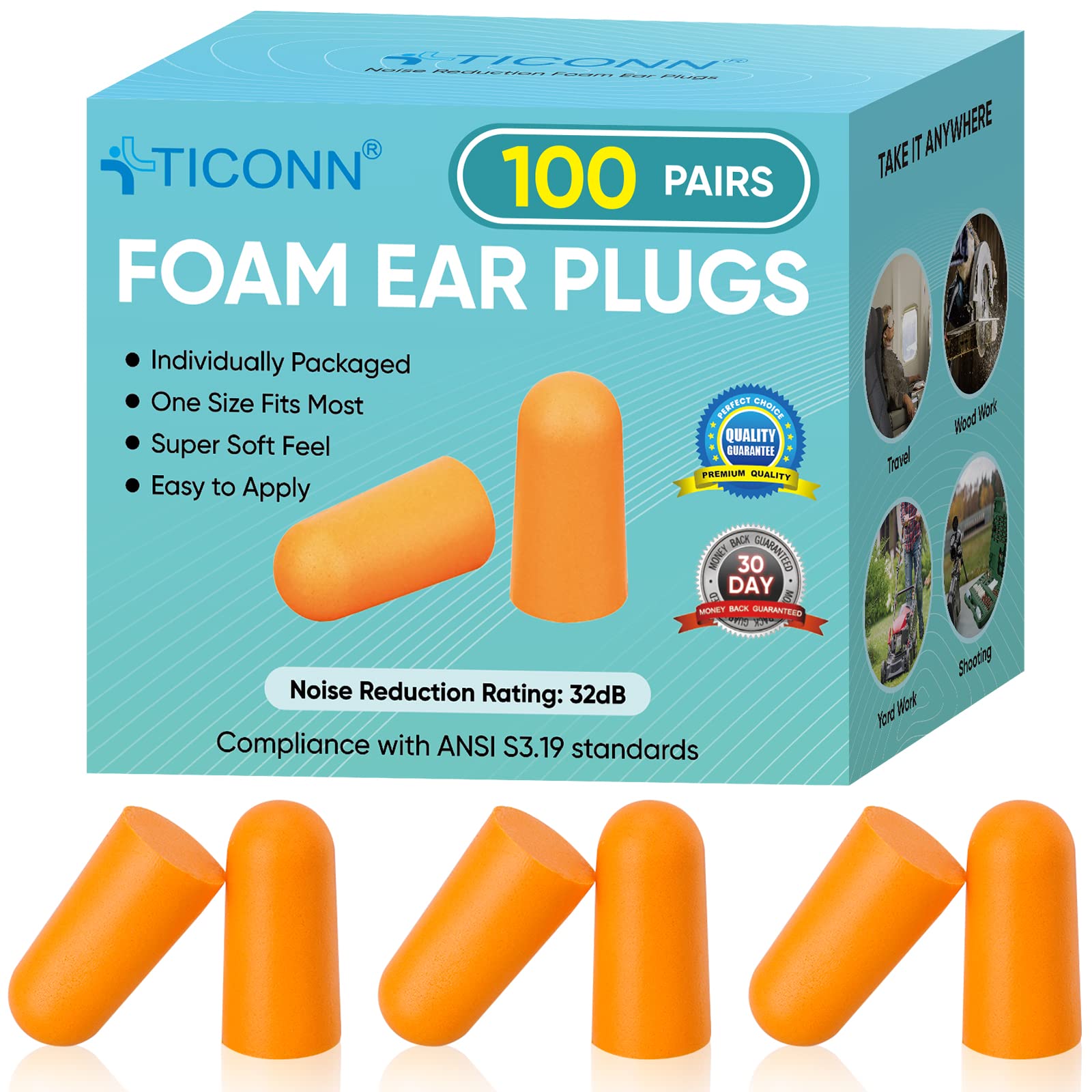 Bouchons d'oreilles TICONN – protection auditive lors concerts et répétitions