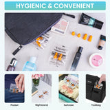 Format portable et individuel des bouchons TICONN pour voyage.