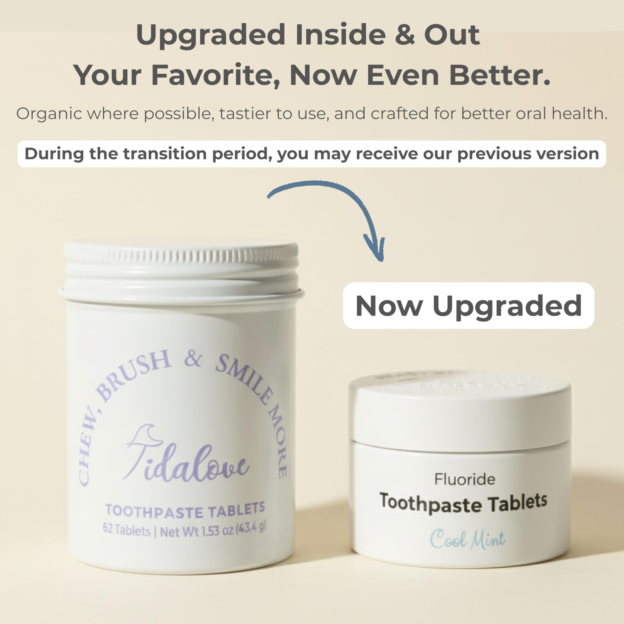 Pastilles Smile More menthe fraîche pour une haleine durable après le brossage.