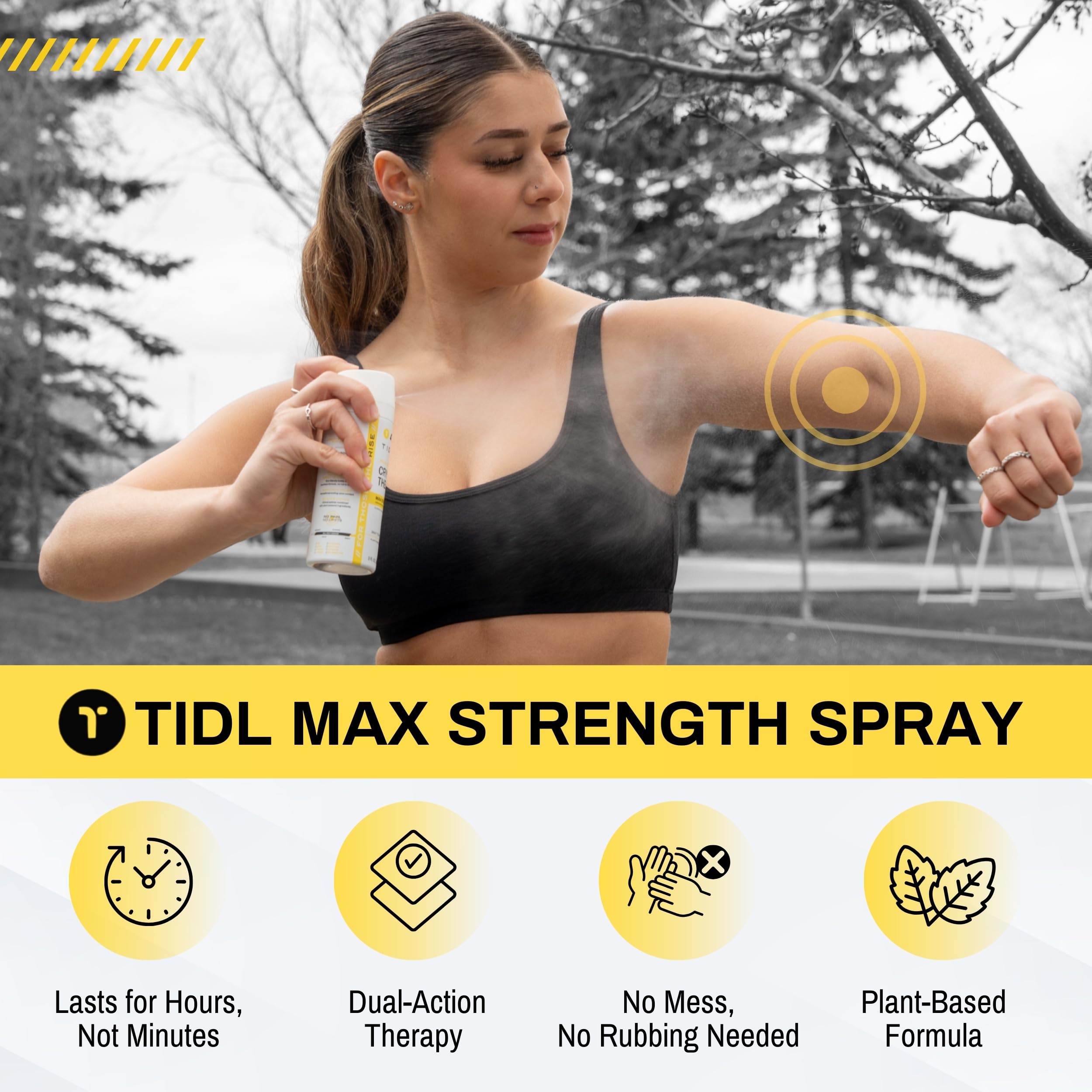 TIDL application-sec-rapide sans frottement, spray facile à utiliser.