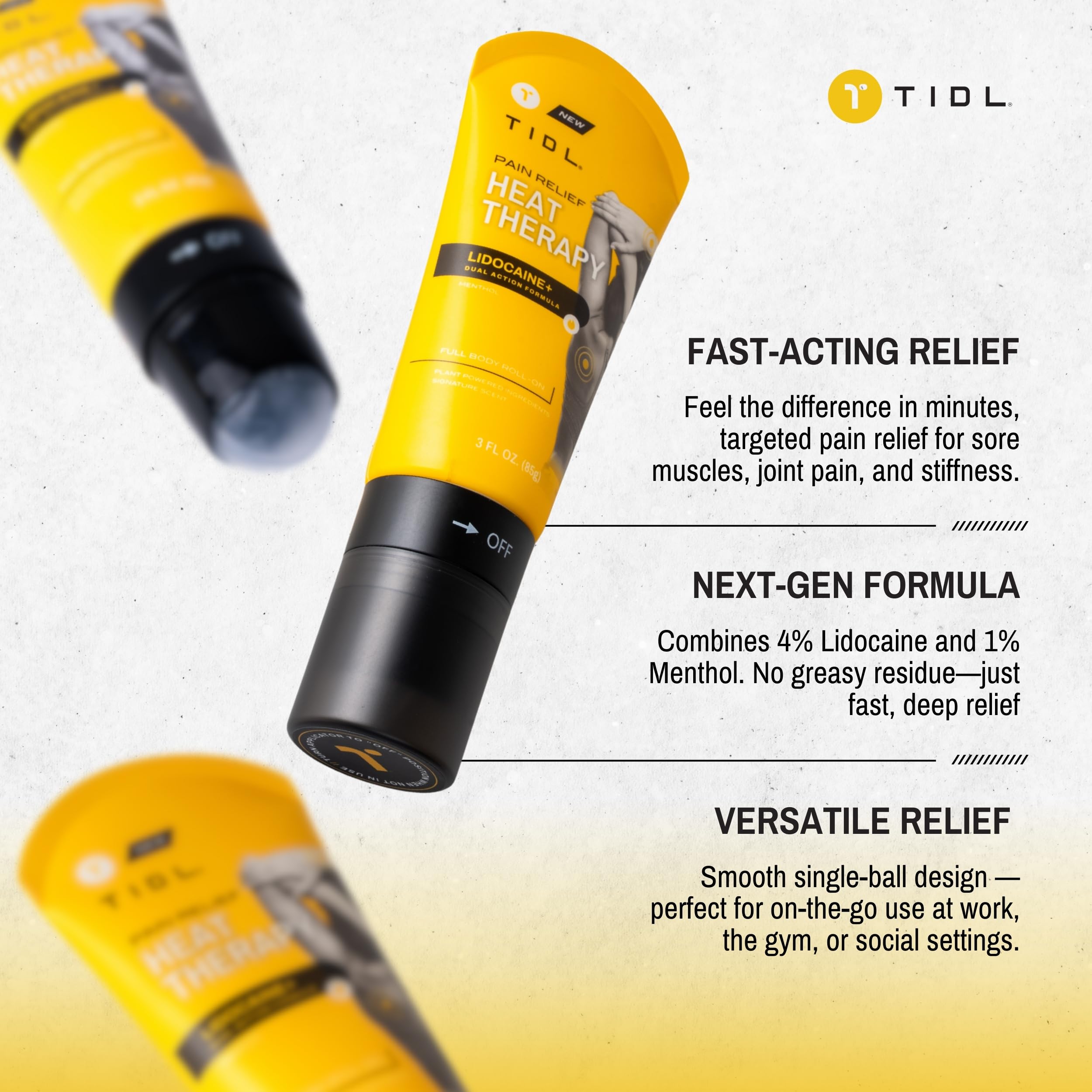 TIDL rouleau-applicateur relief recuperation-musculaire, accompagne la récupération.