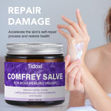 Tidoxi Salve Comfrey, étiquette emballage naturelle, traçabilité et composition sans additifs