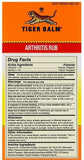Tiger Balm Arthritis Rub appliqué sur la main, soulagement ciblé rapide.
