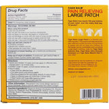 Pansement antidouleur Tiger Balm, grand format, pack de 6, confort ciblé lors d’activités quotidiennes.