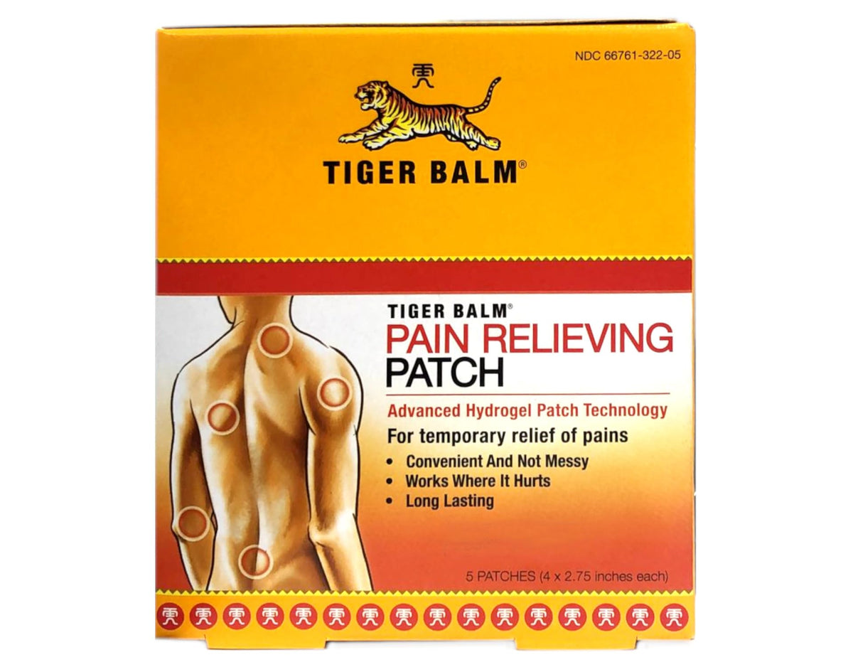 Tiger Balm Patch dos – application ciblée pour zones douloureuses.