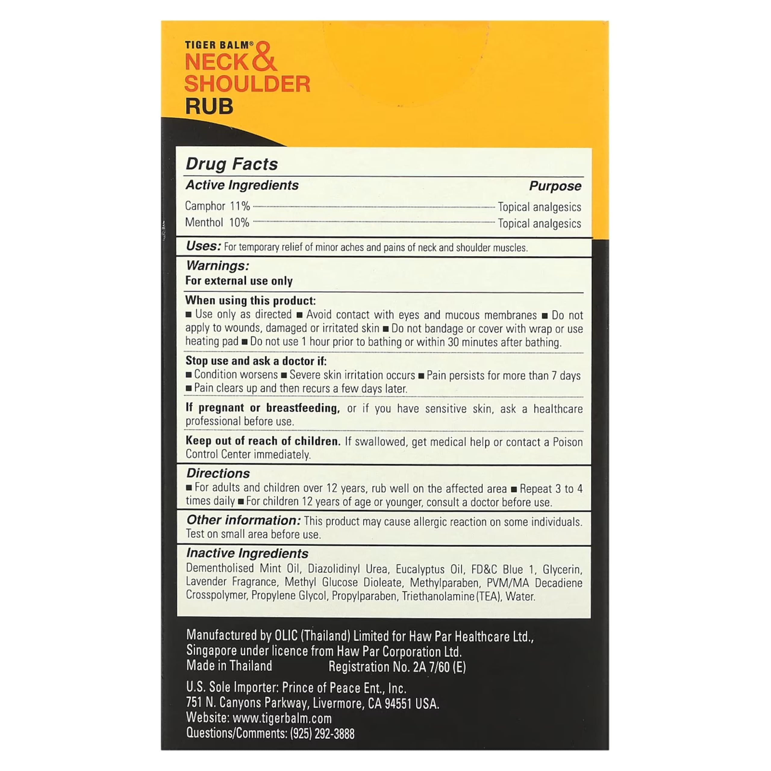 Tiger Balm utilisation-quotidienne-cou-épaule, confort potentiel tout au long de la journée.