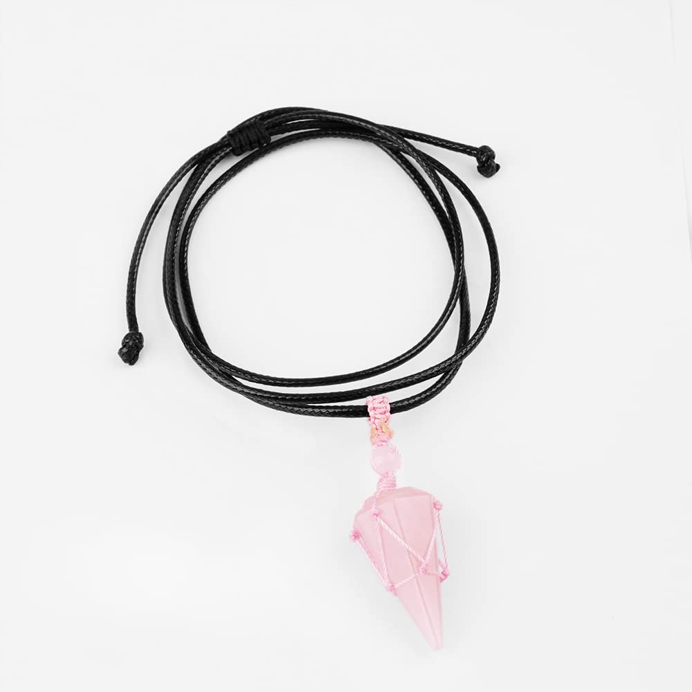 Idée cadeau Noël : collier rose quartz TIKCAUZ, parfait pour maman et amie.