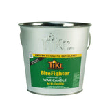 Bougie BiteFighter TIKI dans seau métallique, idéale pour soirées extérieures
