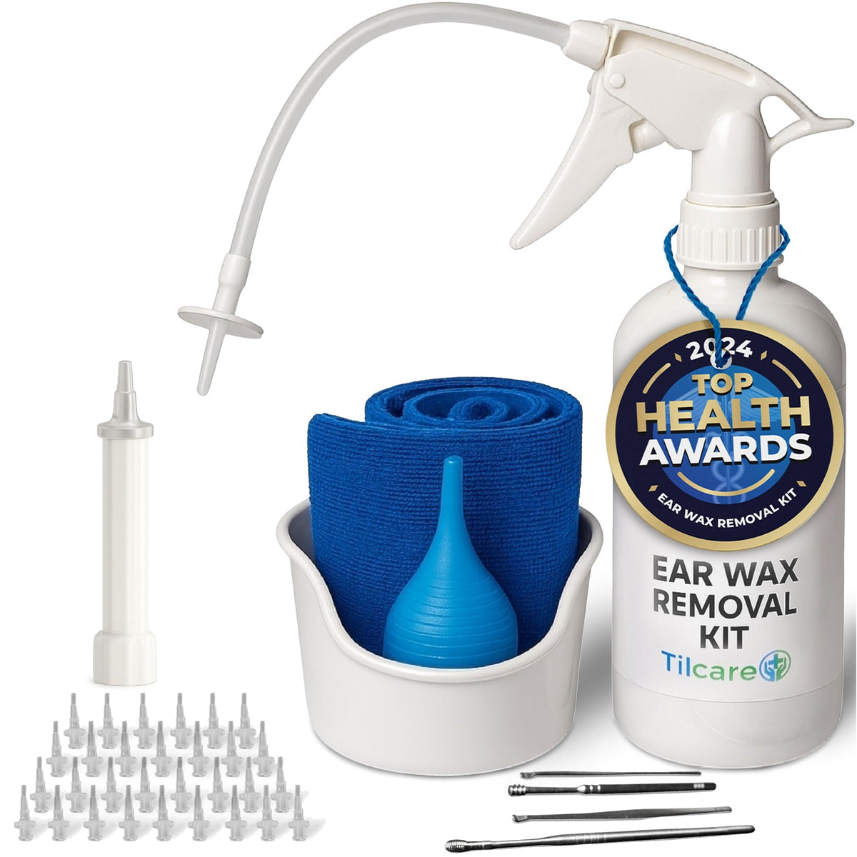 Tilcare kit nettoyage oreille: ensemble complet pour lavage à domicile en sécurité